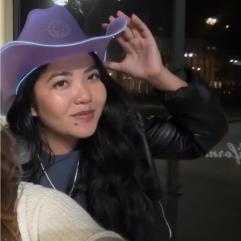 Neon cowboy light up hat